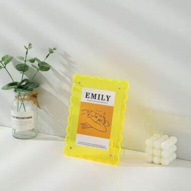 Modern transparent acrylic frame with creative colored edging