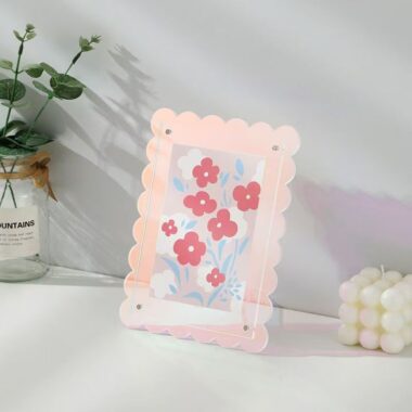 Modern transparent acrylic frame with creative colored edging