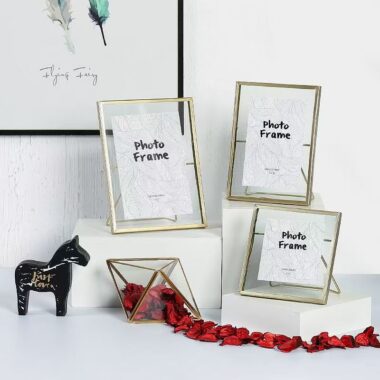 Nordic geometric minimalist metal picture frame for décor