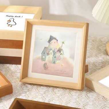 Nordic minimalist solid wood desktop picture frame décor