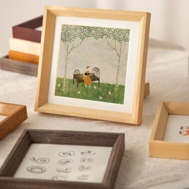 Nordic minimalist solid wood desktop picture frame décor