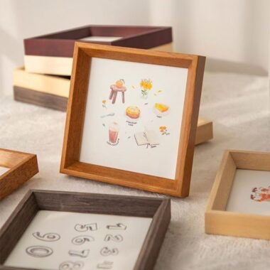 Nordic minimalist solid wood desktop picture frame décor