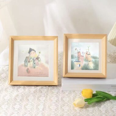 Nordic minimalist solid wood desktop picture frame décor