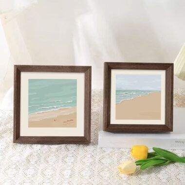 Nordic minimalist solid wood desktop picture frame décor