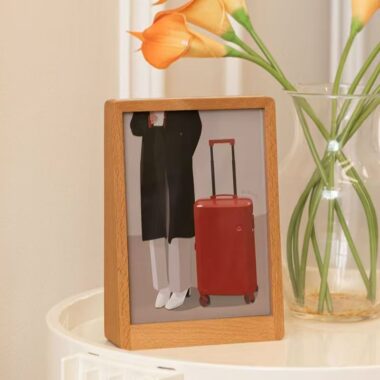 Nordic trapezoid solid wood decorative desktop picture frame