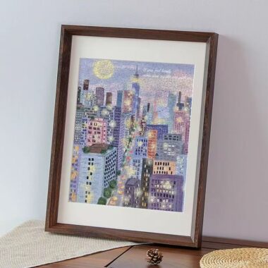 Premium indoor wall-mounted solid wood photo frame