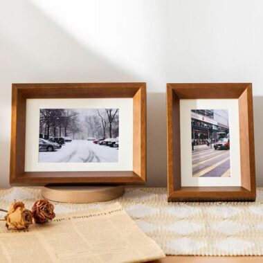 Premium textured solid wood decorative home picture frame