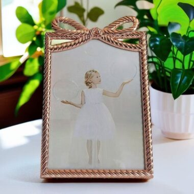 Romantic bow luxury metal wedding picture frame for décor