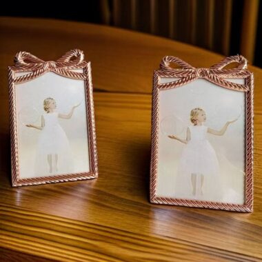 Romantic bow luxury metal wedding picture frame for décor
