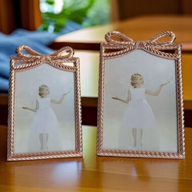 Romantic bow luxury metal wedding picture frame for décor
