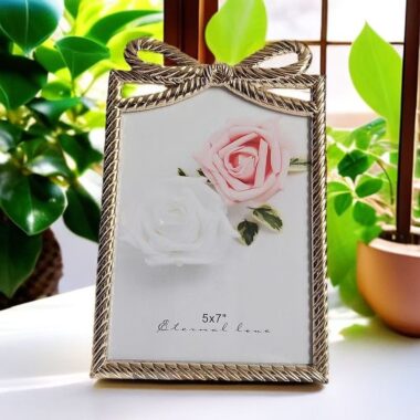 Romantic bow luxury metal wedding picture frame for décor