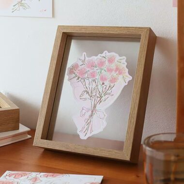 Vintage solid wood decorative desktop picture frame