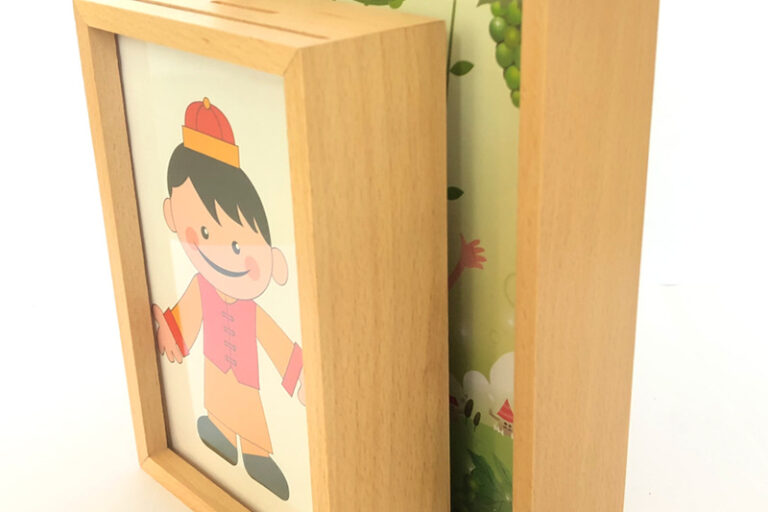 Wooden creative children piggy bank photo frame (3)