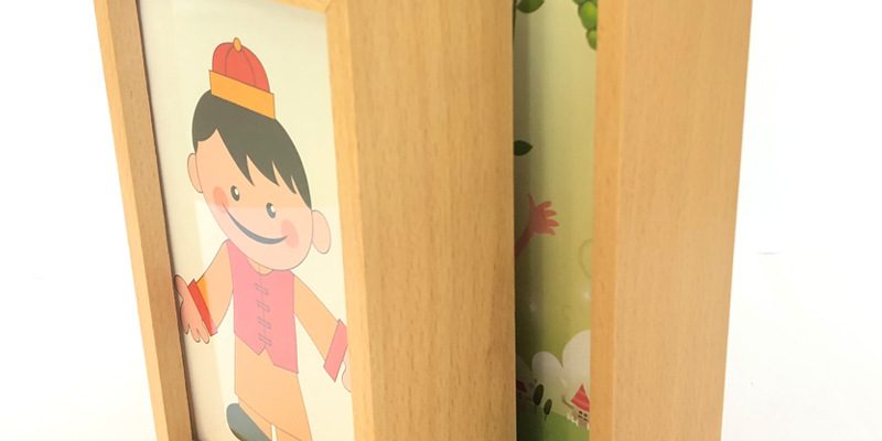 Wooden creative children piggy bank photo frame (3)