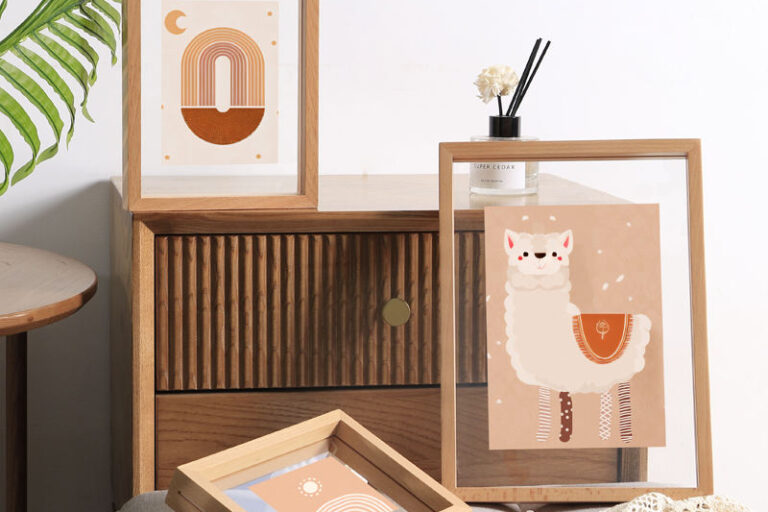 Modern stylish double transparent wood picture frame with factory direct quality