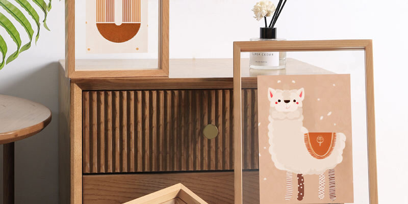 Modern stylish double transparent wood picture frame with factory direct quality