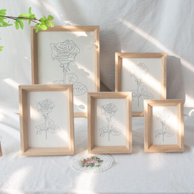 Custom wooden picture frame showcasing artistic display