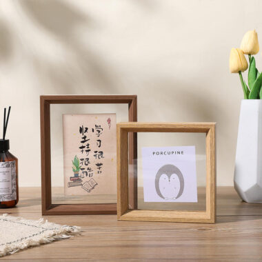Custom wooden picture frame showcasing artistic display