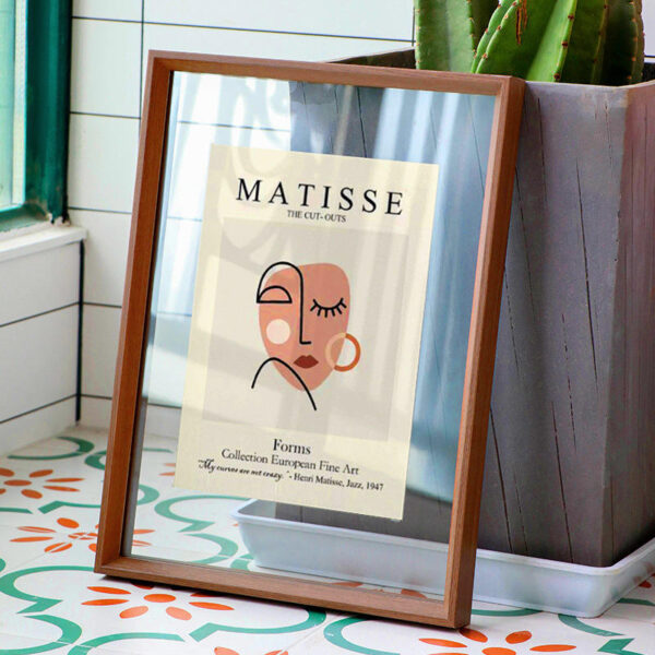 Custom wooden picture frame showcasing artistic display