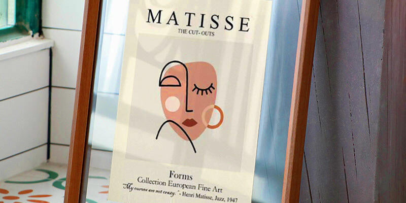 Custom wooden picture frame showcasing artistic display