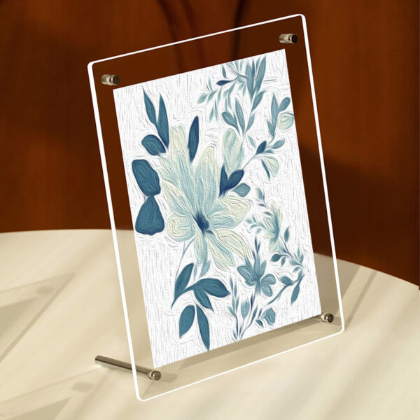 Custom Transparent Acrylic Picture Frame with Clear Finish