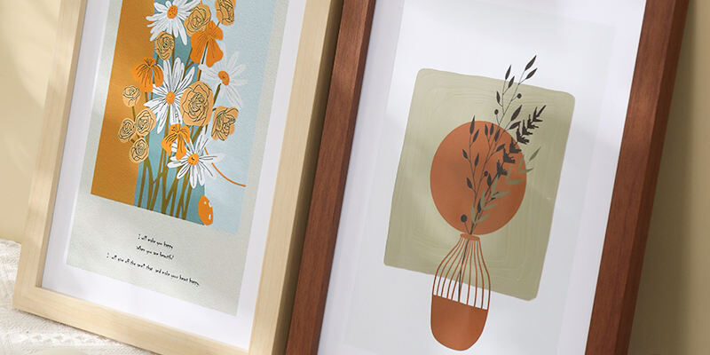 Premium custom modern wood picture frame for elegant décor