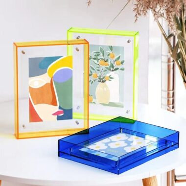 Custom Color Desktop Acrylic Picture Frame Freestanding