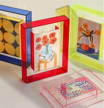 Custom Color Desktop Acrylic Picture Frame Freestanding