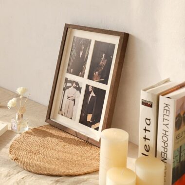 Custom creative wooden picture frame for indoor home decoration