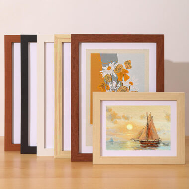 Custom modern minimalist wooden picture frame for stylish home décor