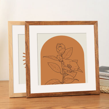 Custom modern minimalist wooden picture frame for stylish home décor