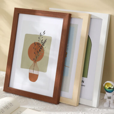 Custom modern minimalist wooden picture frame for stylish home décor