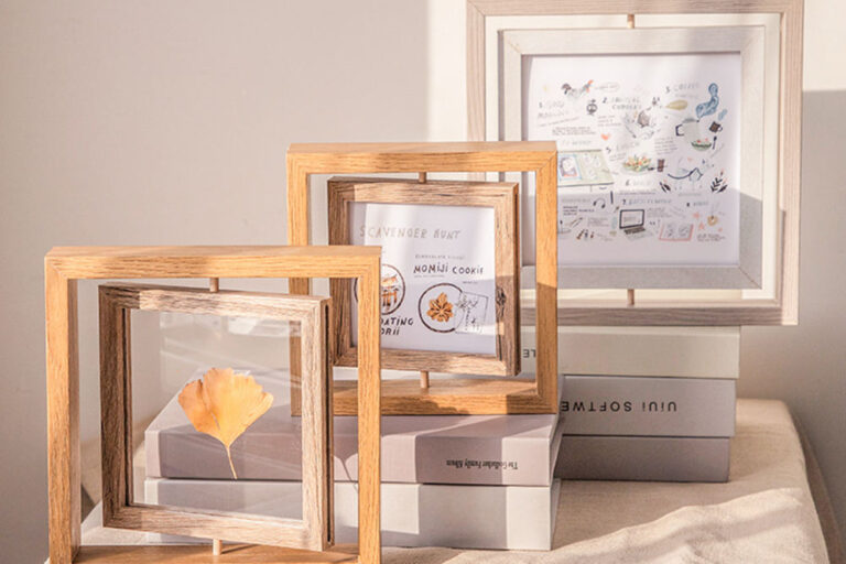 Rotating Wooden Picture Frame – Custom Minimalist Design (7) Custom rotating minimalist wooden picture frame with modern design