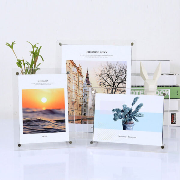 Clear Acrylic Family Photo Frame for Desktop or Wall