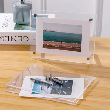 Clear Acrylic Family Photo Frame for Desktop or Wall