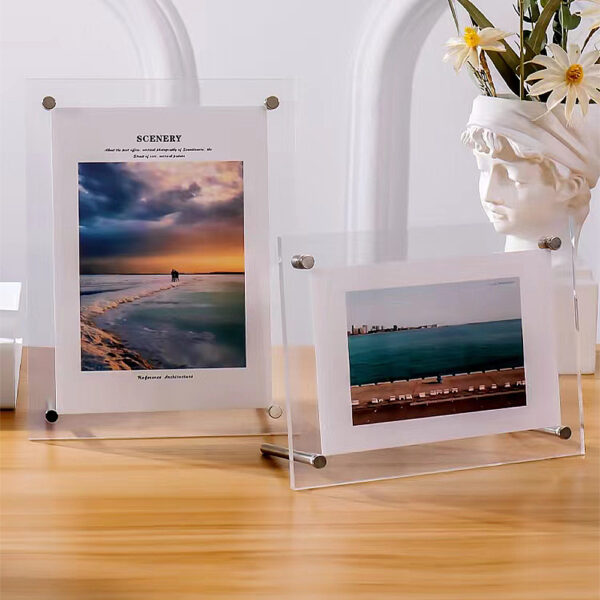 Clear Acrylic Family Photo Frame for Desktop or Wall