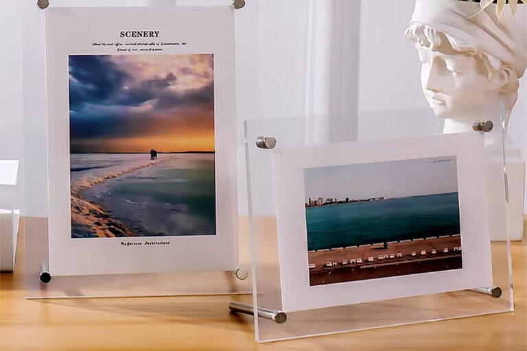 Transparent Acrylic Picture Frame for Family Photo Display (7) Clear Acrylic Family Photo Frame for Desktop or Wall