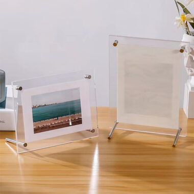 Clear Acrylic Family Photo Frame for Desktop or Wall