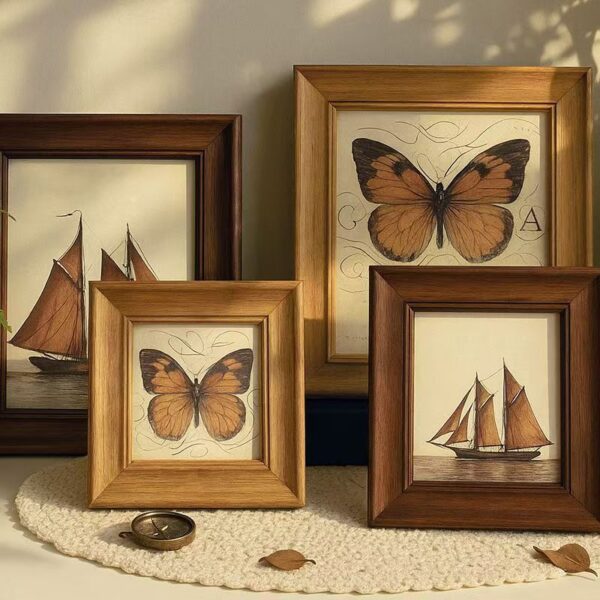 American vintage luxury solid wood wall and desktop frame