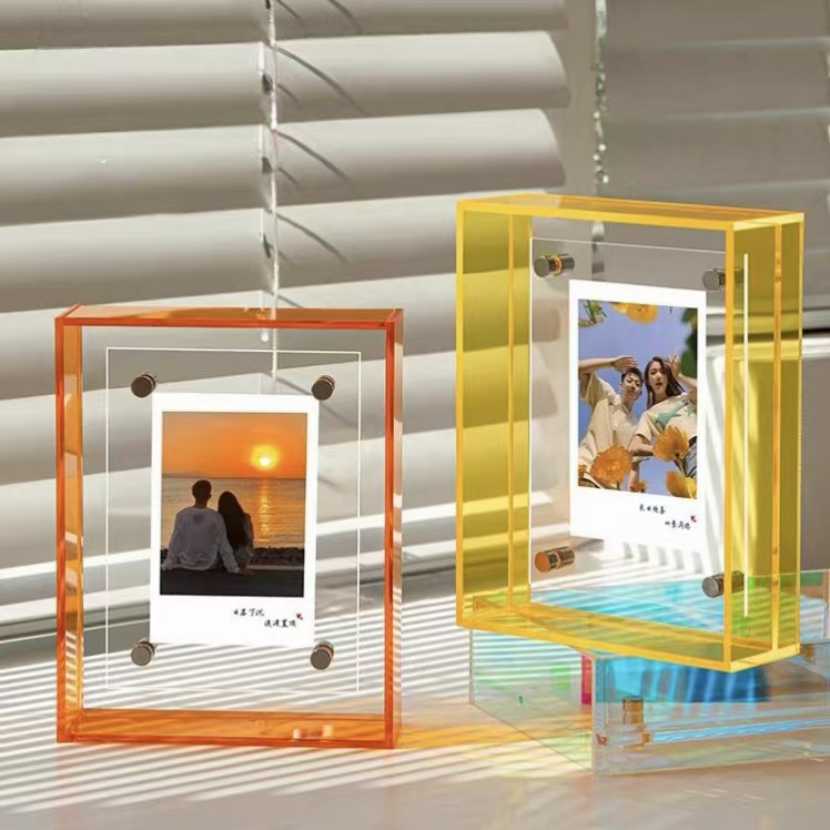 Colored transparent acrylic wedding decorative picture frame