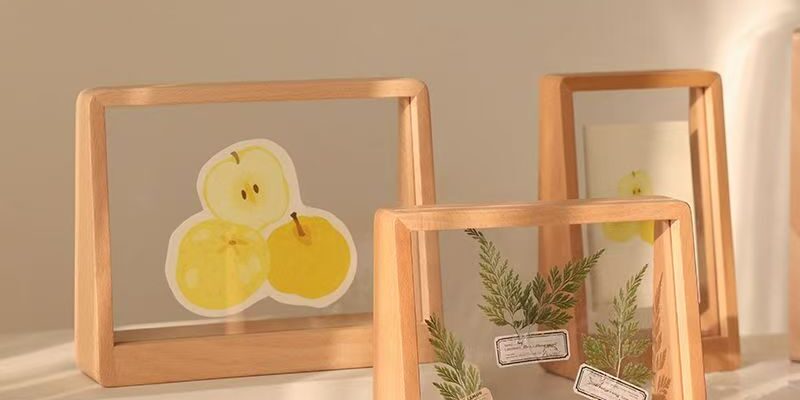 Minimalist creative 3D solid wood desktop picture frame