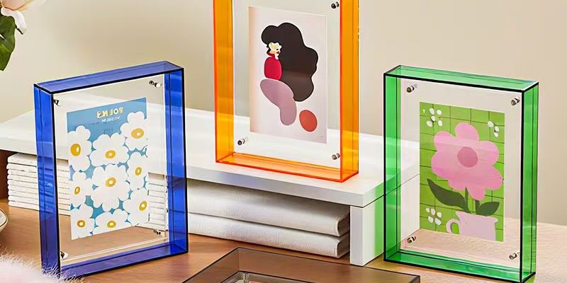 Creative transparent acrylic desktop frame for modern display