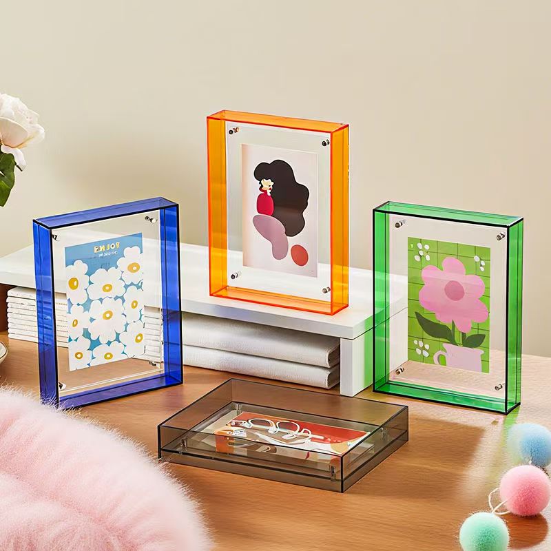 Creative transparent acrylic desktop frame for modern display