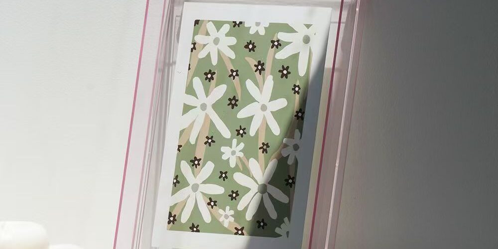 Custom acrylic frame for desktop and wall advertising poster display