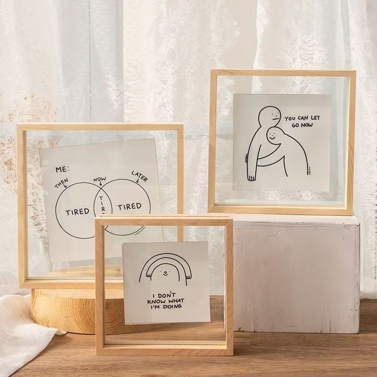 Minimalist solid wood picture frame for modern natural décor