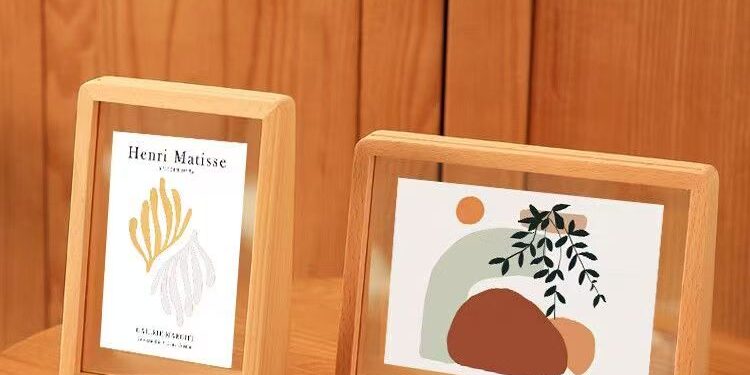 Custom T-shaped luxury solid wood picture frame for décor