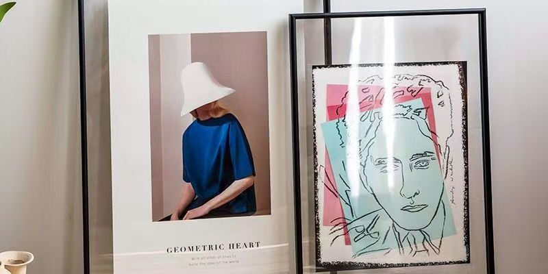 High-end double-sided transparent luxury metal picture frame