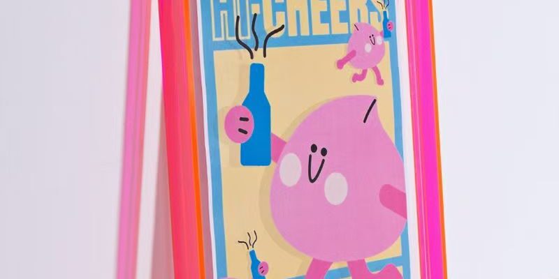 High-quality colored acrylic frame for modern desktop display