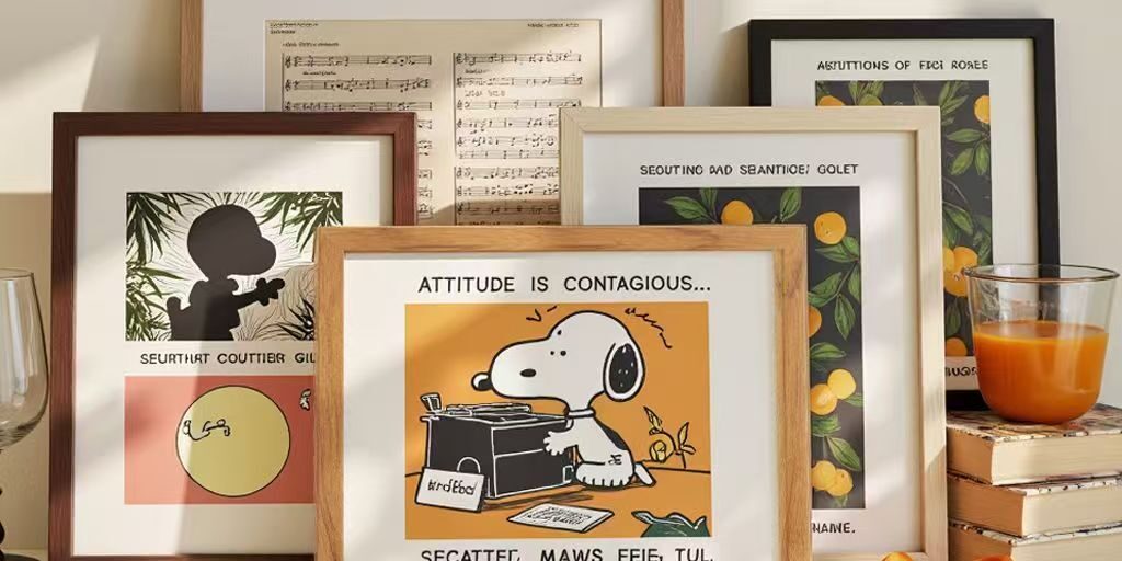 Custom minimalist multi-size solid wood picture frame design