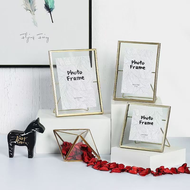 Nordic geometric minimalist metal picture frame for décor